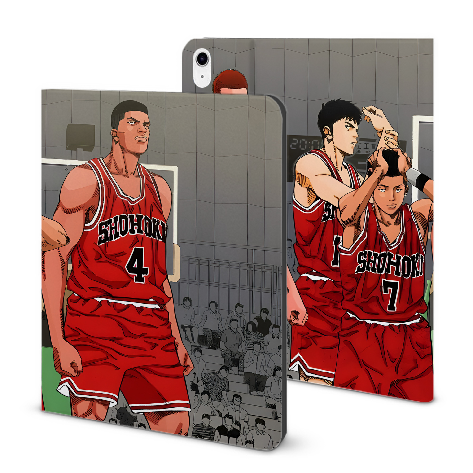 （画像用） SLAM DUNK／スラムダンク IPad ケース ブック型 PUレザー TPU 耐衝撃 軽量 薄型 ペン収納なし 全面保護 IPad 各モデル対応